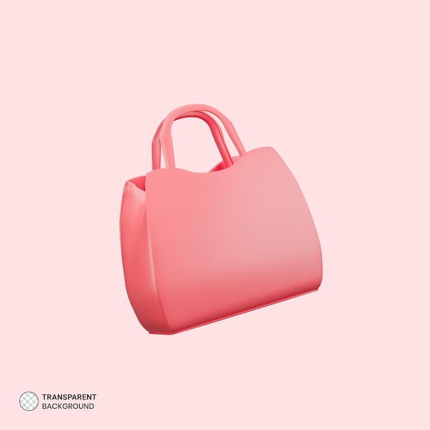 Ladies Purse 3D Rendering Isometric Icon – Free Download