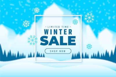 Blurred Winter Sale Concept – Free Download, Free Stock Photo