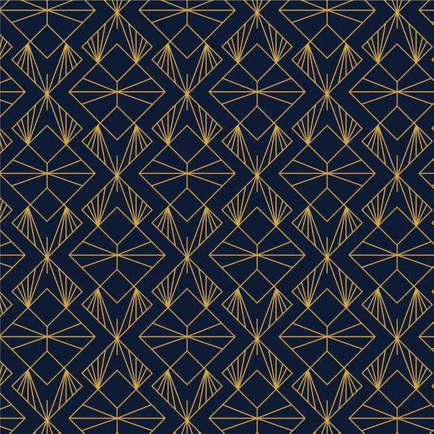 Art Deco Pattern Flat Illustration – Free Download