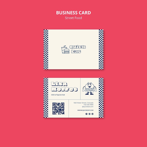 Street Food Fest Business Card Template – Free Download