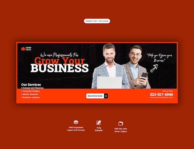 Corporate Facebook Cover Template for Digital Marketing Agencies – Free Download