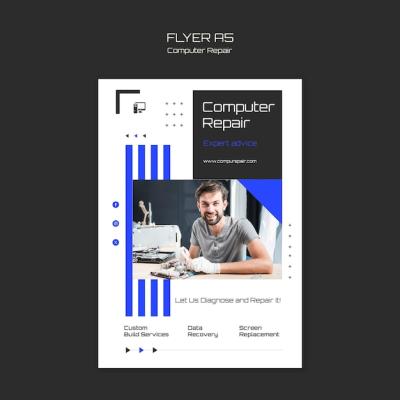 Professional Computer Repair Template Design – Free Download