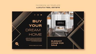 Luxury Real Estate Facebook Template – Free Download