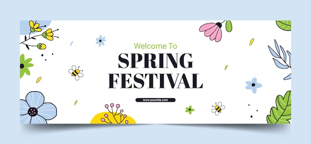 Spring Celebration Floral Social Media Cover Template – Free Download