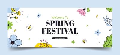 Spring Celebration Floral Social Media Cover Template – Free Download