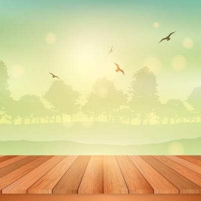 Scenic View from a Wooden Table | Download Free Stock Photo