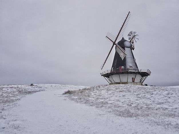 Stunning Winter Field Windmill – Free Download