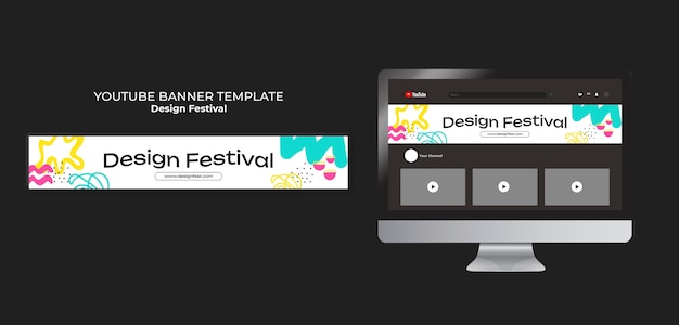 Design Festival YouTube Banner Template – Free Download