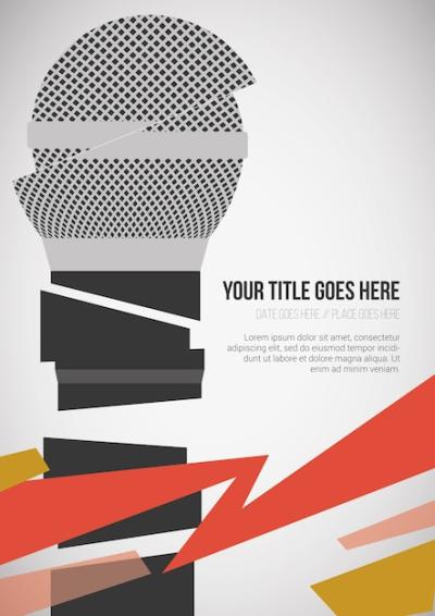 Abstract Microphone Brochure Design – Free Download