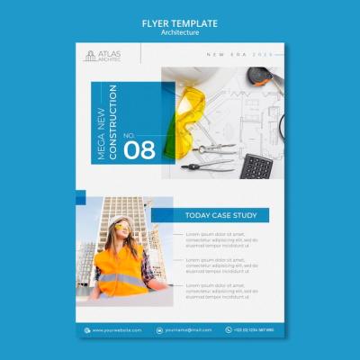 Geometric Architecture Project Flyer Template – Free Download