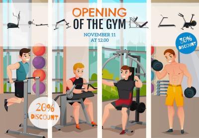 Gym Opening Poster Design – Free Download