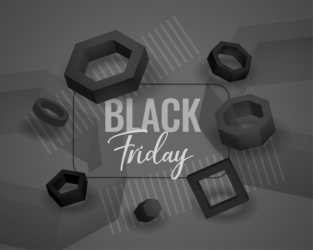 Abstract Geometric Shapes Background for Black Friday – Free Download