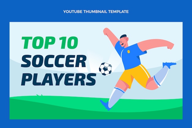 Hand Drawn Soccer YouTube Thumbnail – Free Download