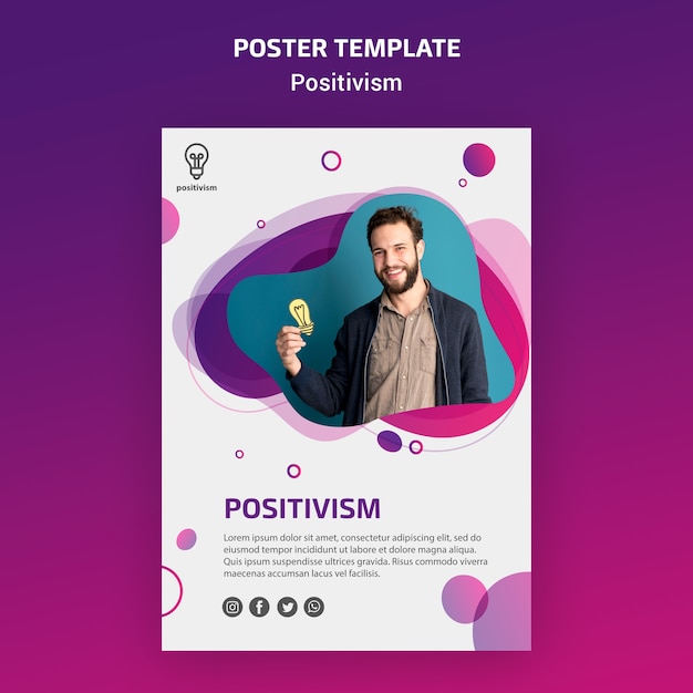 Positivism Concept Poster Template – Free to Download