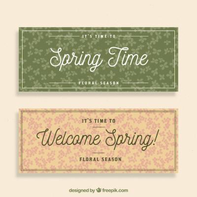 Elegant Spring Banner Design – Free Download