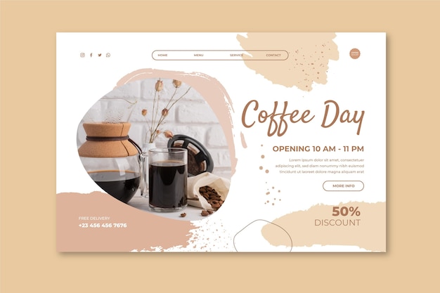 Coffee Shop Landing Page Template – Free Download