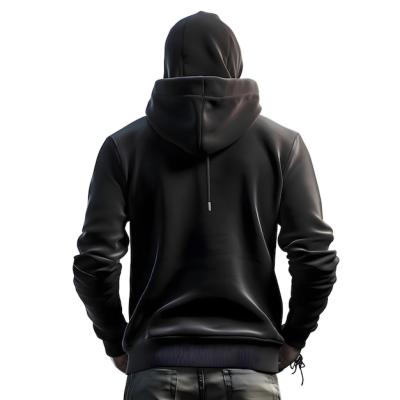 Hooded Man in Black Hoodie Isolated on White Background – Free to Download