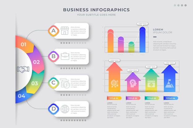 Gradient Business Infographics – Free to Download