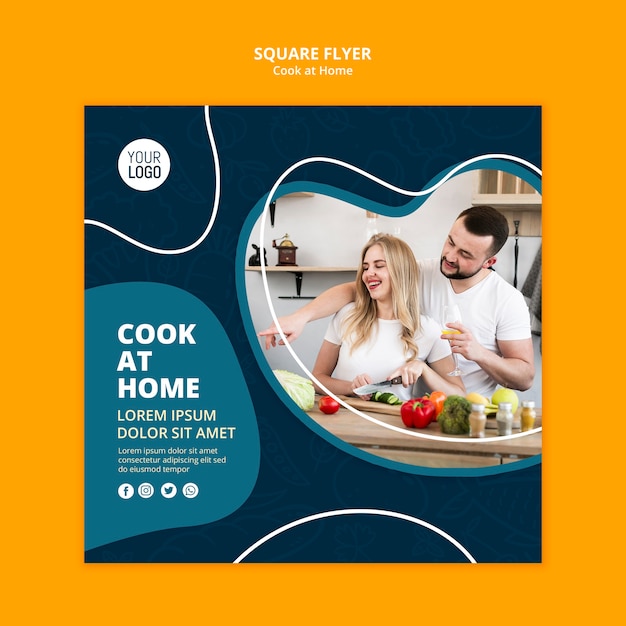 Cooking at Home Flyer Template – Free Download