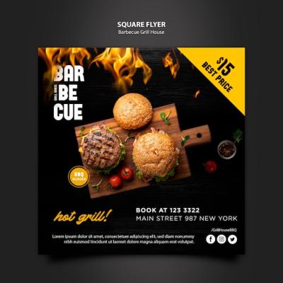 Barbeque Concept Flyer Template – Free Download