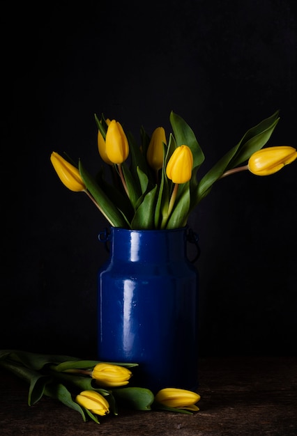 Blooming Tulips in a Vase – Free Download