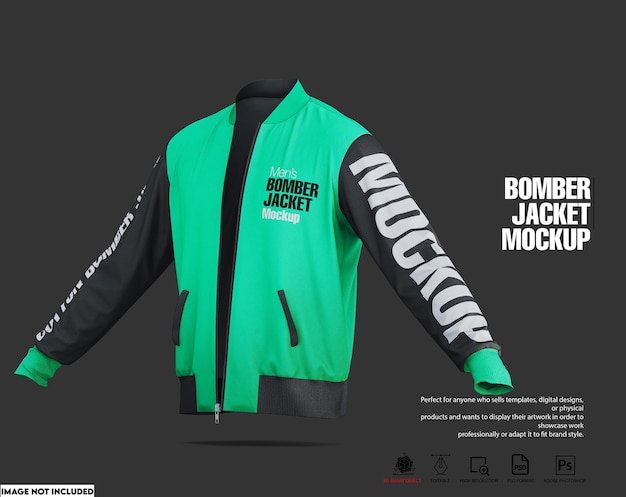 Stunning Bomber Jacket Mockup for Your Designs – Free Download