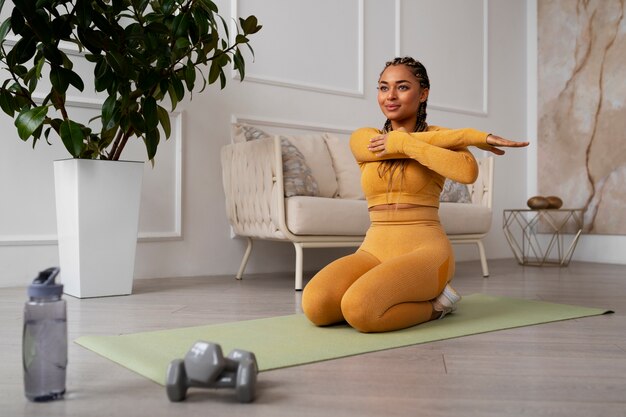 Woman Training on Mat – Free Stock Photo, Download for Free