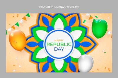 Gradient Republic Day YouTube Thumbnail – Free to Download