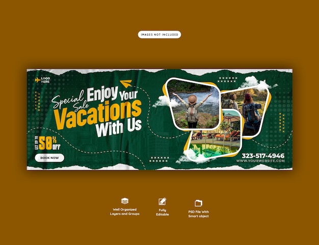 Travel and Tourism Facebook Cover Template – Free Download