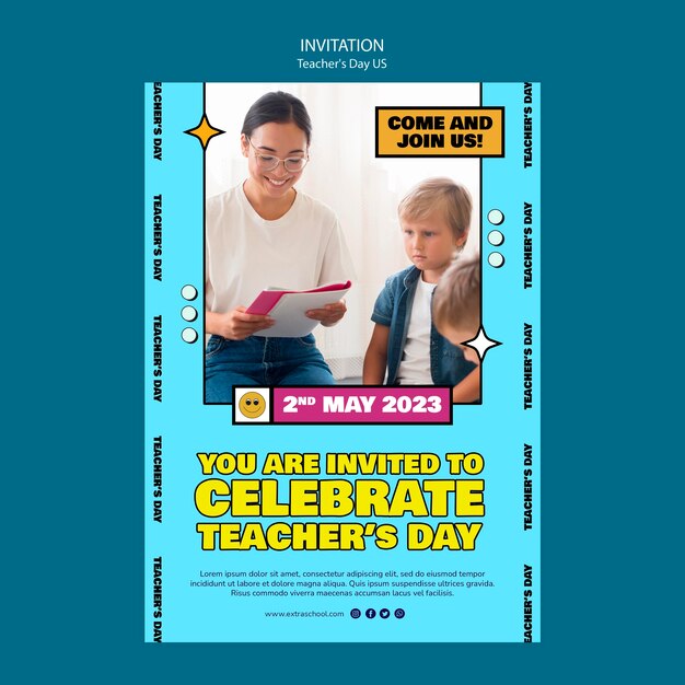 USA Teacher’s Day Invitation Template – Free Download