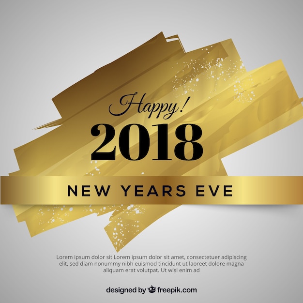 Golden Design for New Year 2018 – Free Stock Photo, Download Free