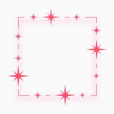 Twinkle Starry Empty Square Border Frame Design – Free Download