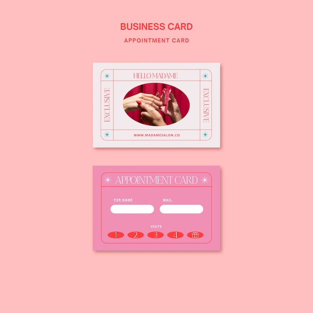 Appointment Card Template Design – Free Download