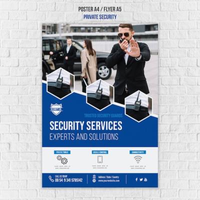 Professional Flyer Template for Security Services – Free Download