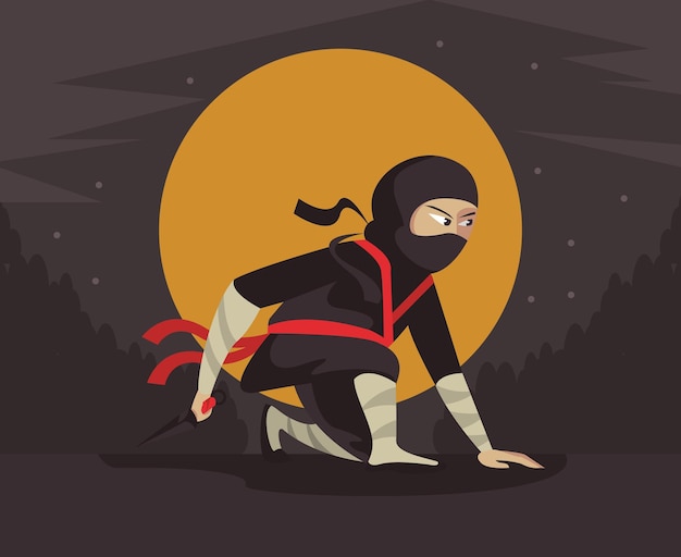 Ninja Warrior Under the Moon – Free Stock Photo, Download for Free