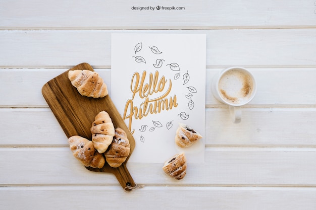 Breakfast Mockup – Top View for Free Download