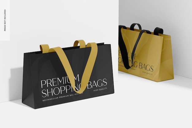 Premium Rectangular Bags Mockup – Free Download