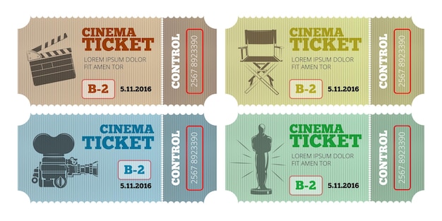 Cinema Ticket Vector Template – Free Download