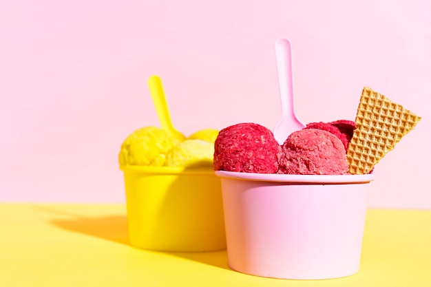 Delicious Close-up Ice Cream in a Bowl – Free Download