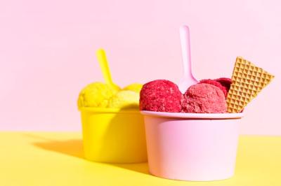 Delicious Close-up Ice Cream in a Bowl – Free Download