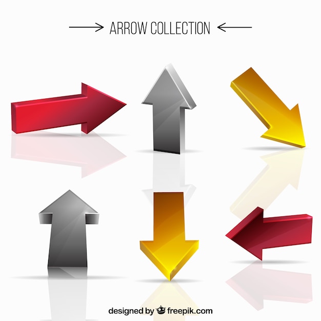 Three Dimensional Arrow Vector Template – Free to Download