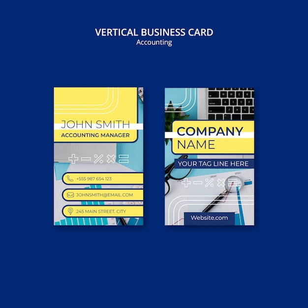 Professional Accounting Business Card Template – Free Download