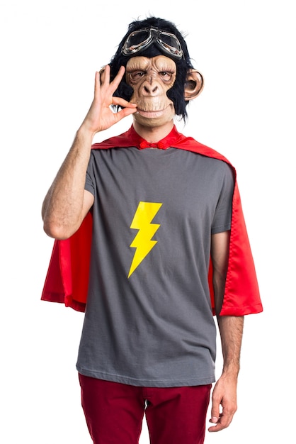 Superhero Monkey Man Silencing Gesture – Free to Download