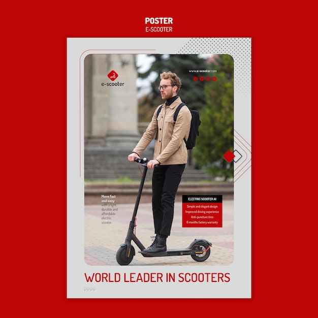 E-Scooter Poster Template – Free Download, Download Free Stock Photo