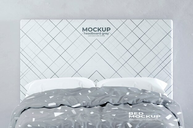 Stylish Bed Headboard Mockup Design – Free Download