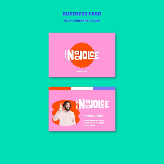 High-Contrast Color Template Design – Free Download