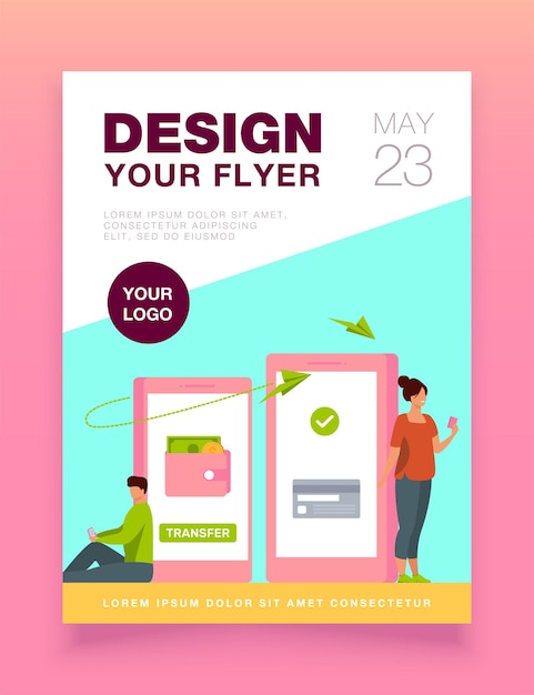 Money Transfer Smartphone Flyer Template – Free Download