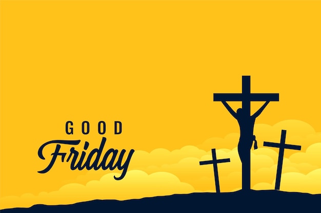 Divine Yellow Good Friday Poster Design – Free Download