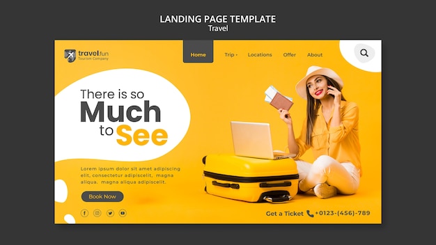 Flat Design Travel Landing Page Template – Free Download