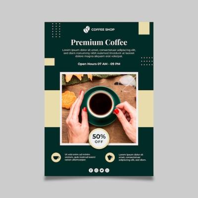 Premium Coffee Poster Template – Free Download